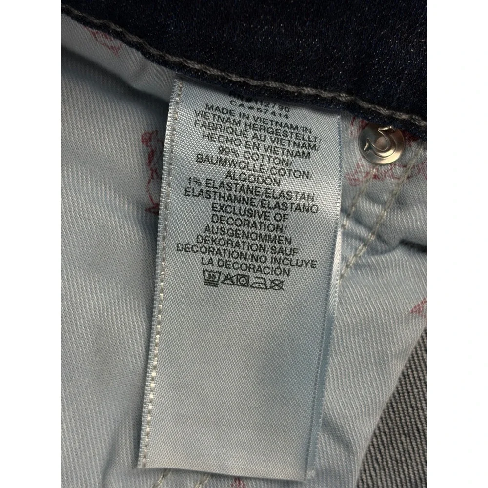 True Religion Geno Relaxed Slim Jeans Blue Hunnids Mens 42 103283 Denim NEW